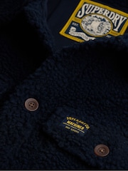 Blå - Superdry Retro Fleece Overshirt - Bilde 2 av 2