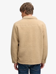 Brun - Superdry Retro Fleece Overshirt - Bilde 5 av 8
