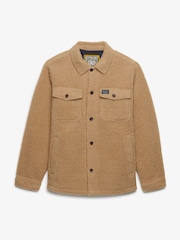 Brun - Superdry Retro Fleece Overshirt - Bilde 7 av 8