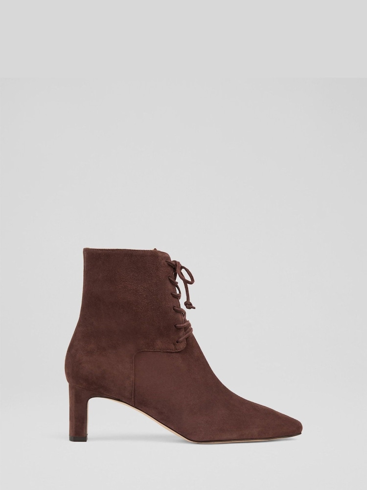LK Bennett Brown Betty Brown Leather Lace Up Boots - Image 1 of 4 LK Bennett Brown Betty Brown Leather Lace Up Boots - Image 1 of 4