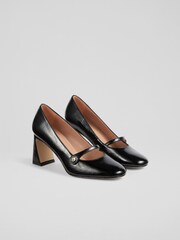 LK Bennett Black Cissy Maryjane Black Patent Court - Image 1 of 4