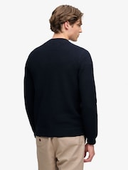 Superdry Blue Texture Knit Jumper - Image 3 of 6