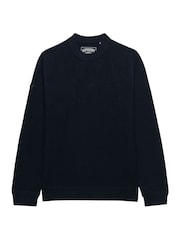 Superdry Blue Texture Knit Jumper - Image 5 of 6