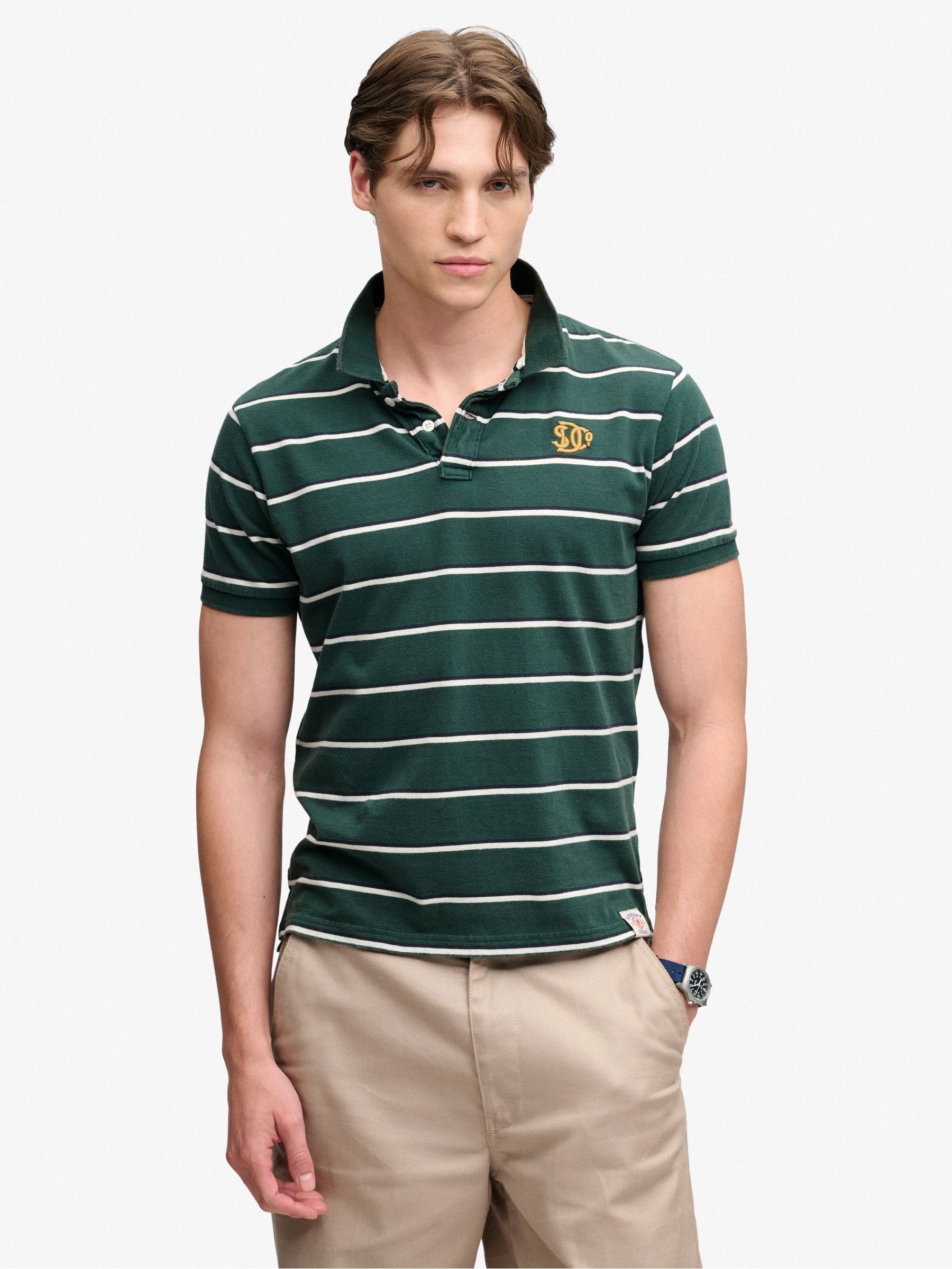 Superdry Vert Polo Vintage - Image 2