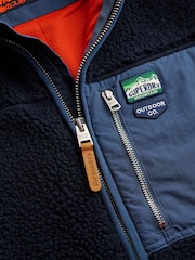Superdry Blue Vintage Retro Full Zip Fleece - Image 5 of 5