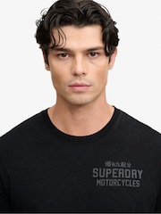 Svart - Superdry Vintage Biker T-shirt - Bild 4 av 7