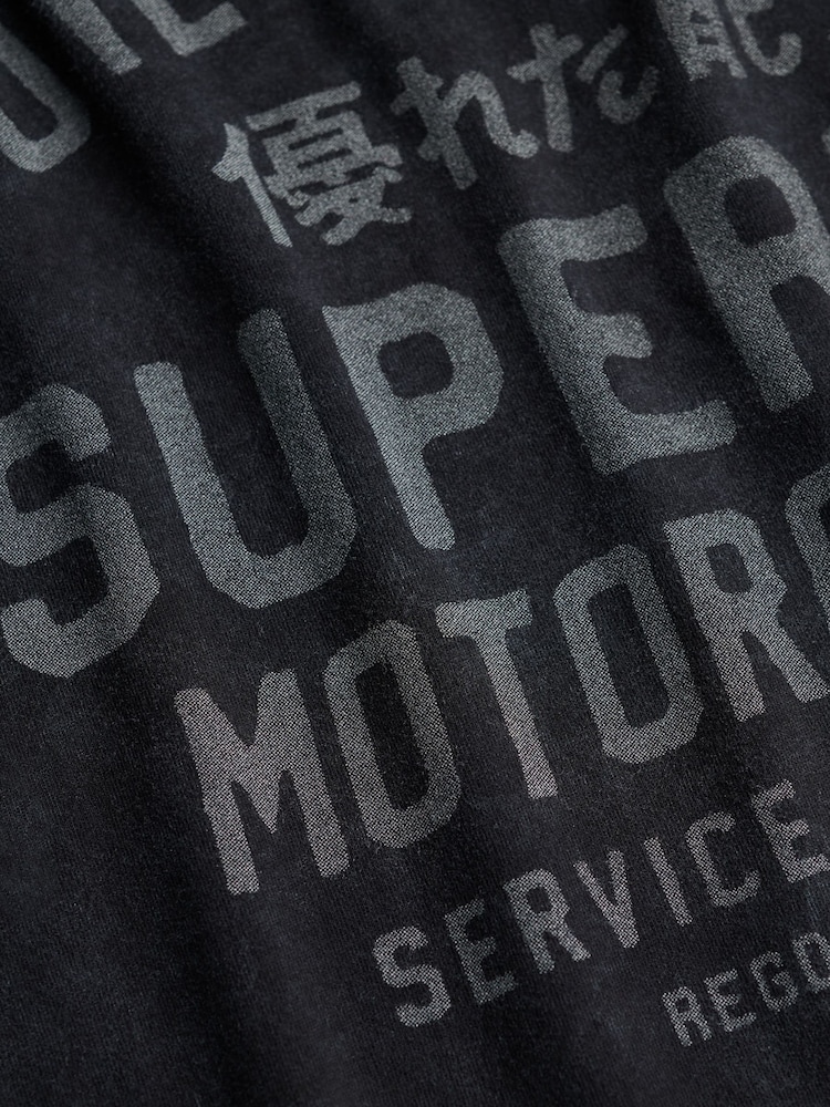 Svart - Superdry Vintage Biker T-shirt - Bild 7 av 7
