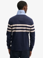 Superdry Blue Vintage Chestband Rugby Shirt - Image 2 of 7