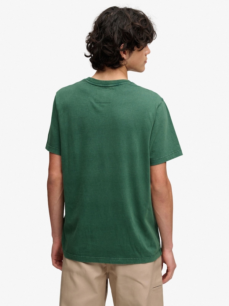 Superdry Green Vintage Script T-Shirt - Image 2 of 7 Superdry Green Vintage Script T-Shirt - Image 2 of 7