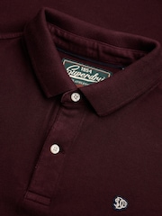 Superdry Dark Maroon Vintage Destroy Polo Shirt - Image 2 of 3