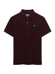Superdry Dark Maroon Vintage Destroy Polo Shirt - Image 3 of 3