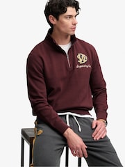 Superdry Vintage Athletic sporta krekls ar pusrāvējslēdzēju - Attēls 5 no 7