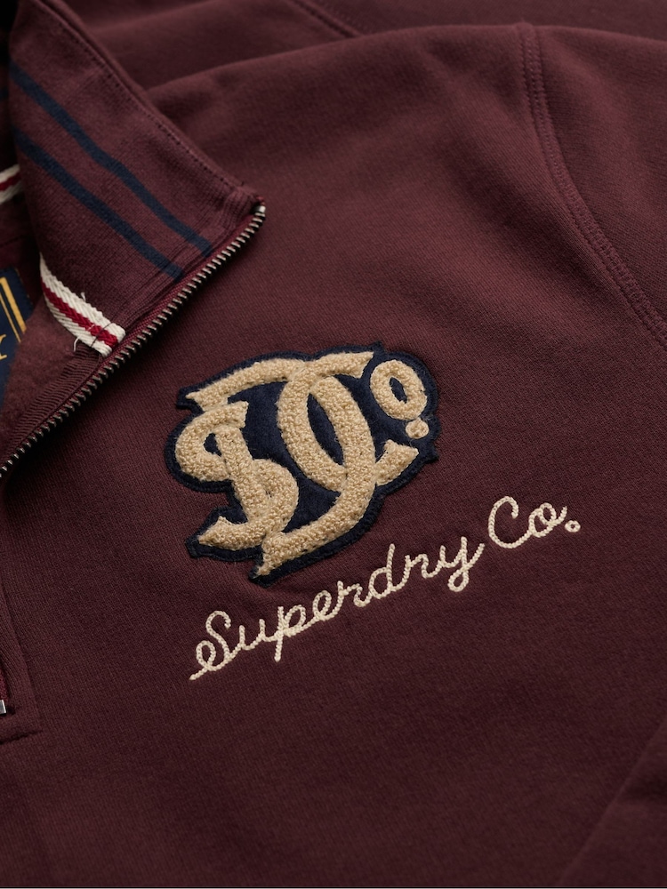 Superdry Vintage Athletic sporta krekls ar pusrāvējslēdzēju - Attēls 7 no 7