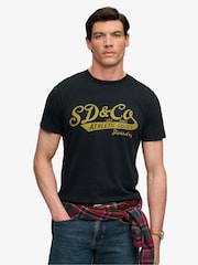 Superdry Black Vintage Script T-Shirt - Image 1 of 7