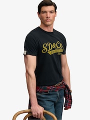 Superdry Black Vintage Script T-Shirt - Image 5 of 7