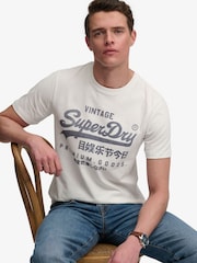 Superdry Cream Vl Classic T-Shirt - Image 5 of 7