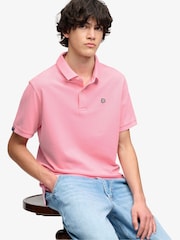 Superdry Light Pink Vintage Destroy Polo Shirt - Image 2 of 7