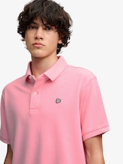 Superdry Light Pink Vintage Destroy Polo Shirt - Image 4 of 7