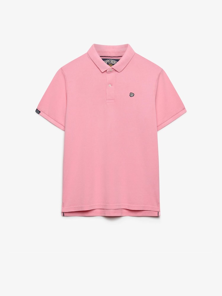 Superdry Light Pink Vintage Destroy Polo Shirt - Image 7 of 7 Superdry Light Pink Vintage Destroy Polo Shirt - Image 7 of 7