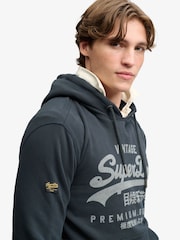 Zils - Superdry Vl Classic Hoodies - Attēls 3 no 8