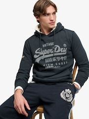 Zils - Superdry Vl Classic Hoodies - Attēls 4 no 8