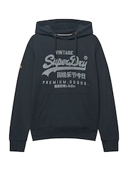 Zils - Superdry Vl Classic Hoodies - Attēls 7 no 8