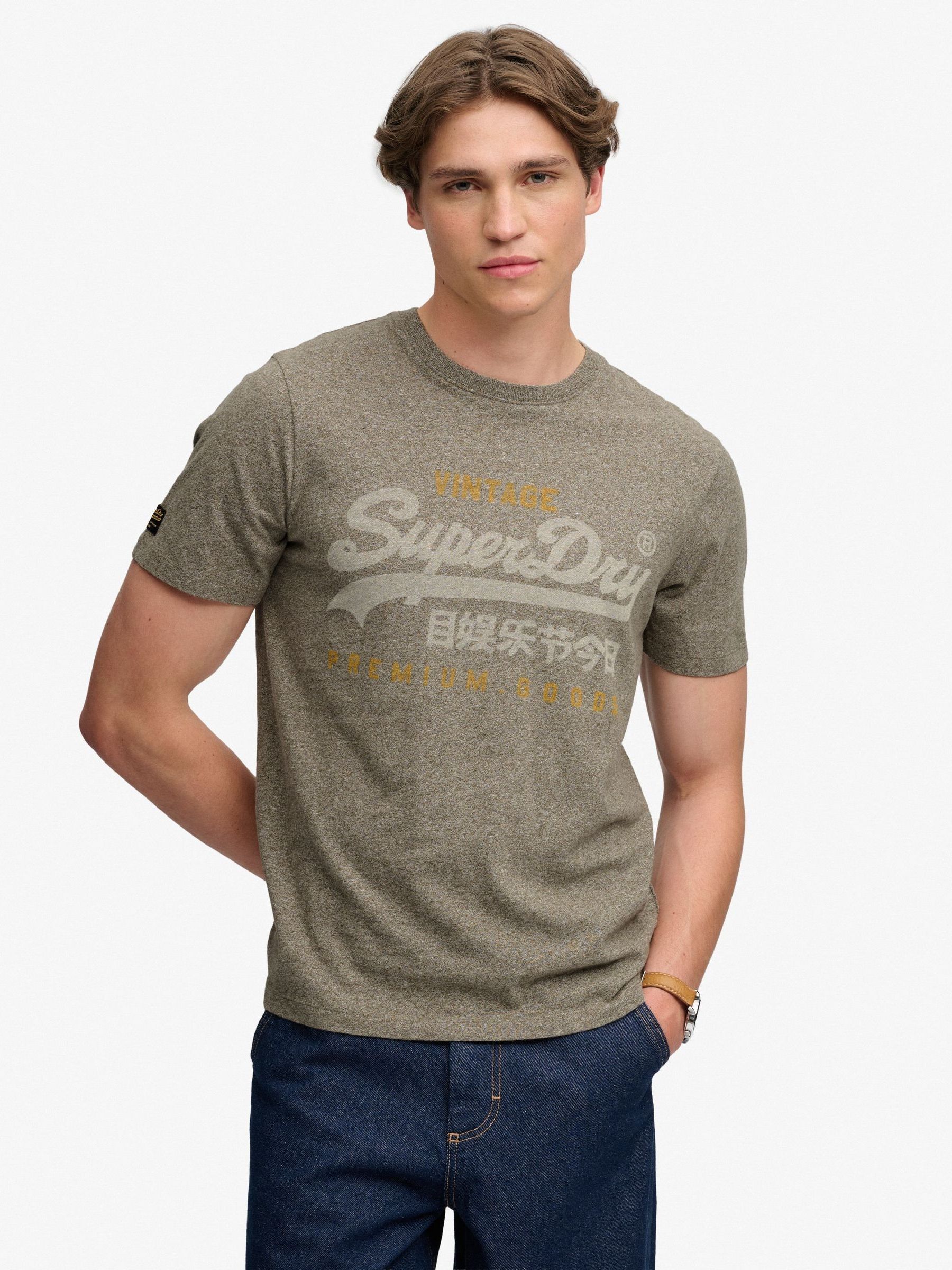 Superdry Vert T-Shirt Vintage Logo Heritage - Image 3