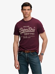 Superdry Red Vl Classic T-Shirt - Image 1 of 8