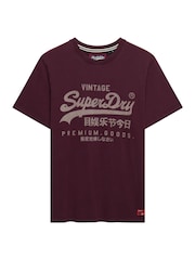 Superdry Red Vl Classic T-Shirt - Image 8 of 8