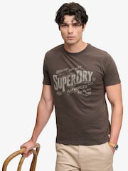 Marrón - Superdry Vintage Workwear Print T-Shirt - Imagen 4 de 7