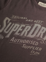 Marrón - Superdry Vintage Workwear Print T-Shirt - Imagen 7 de 7