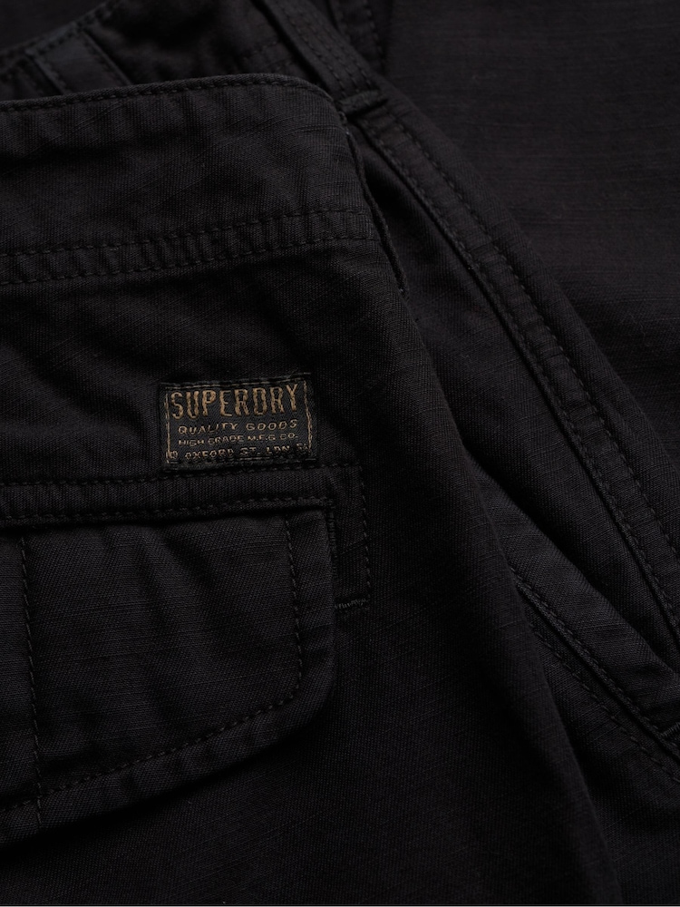 Superdry Charcoal Black Tapered Washed Chinos - Image 6 of 6 Superdry Charcoal Black Tapered Washed Chinos - Image 6 of 6