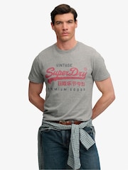Superdry Grey Vl Heritage Relaxed T-Shirt - Image 1 of 6