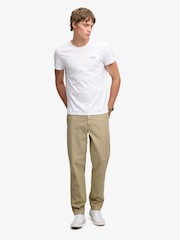 Superdry Cream Tapered Washed Chinos - Image 3 of 6