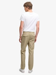 Superdry Cream Tapered Washed Chinos - Image 4 of 6