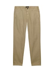 Superdry Cream Tapered Washed Chinos - Image 5 of 6