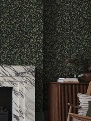 Graham & Brown Night Archivists Leaf 10M Wallpaper - Image 1 of 3