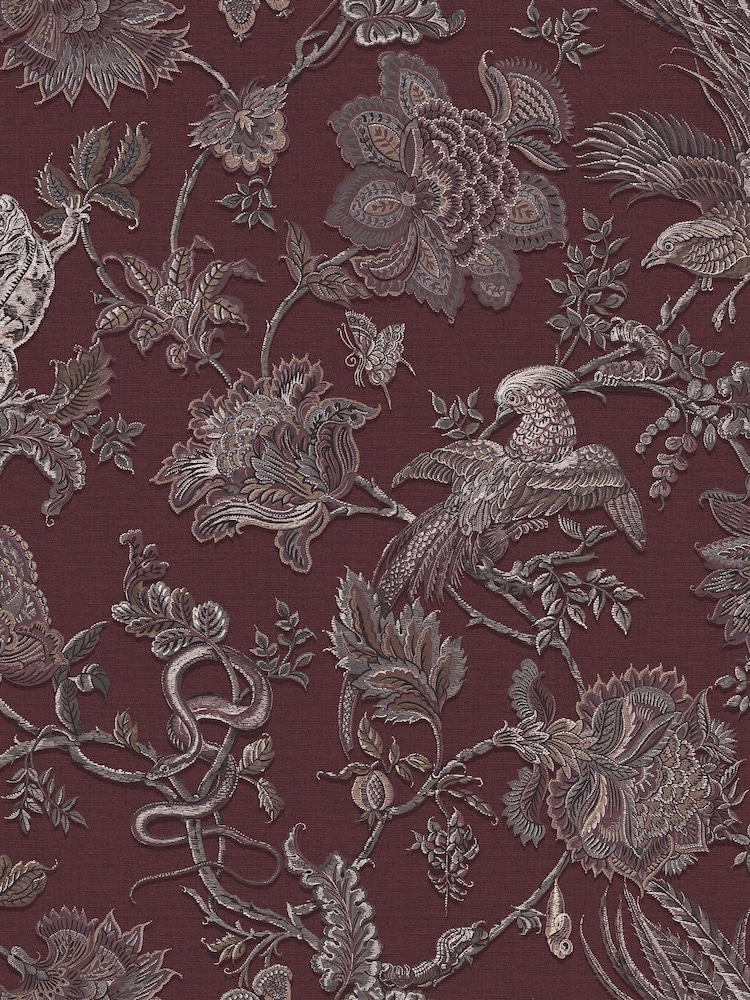 Graham & Brown Damson Eternal Weave 10M Wallpaper - Image 2 of 3