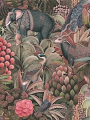 Graham & Brown Damson Jungle Jamboree 10M Wallpaper - Image 2 of 3