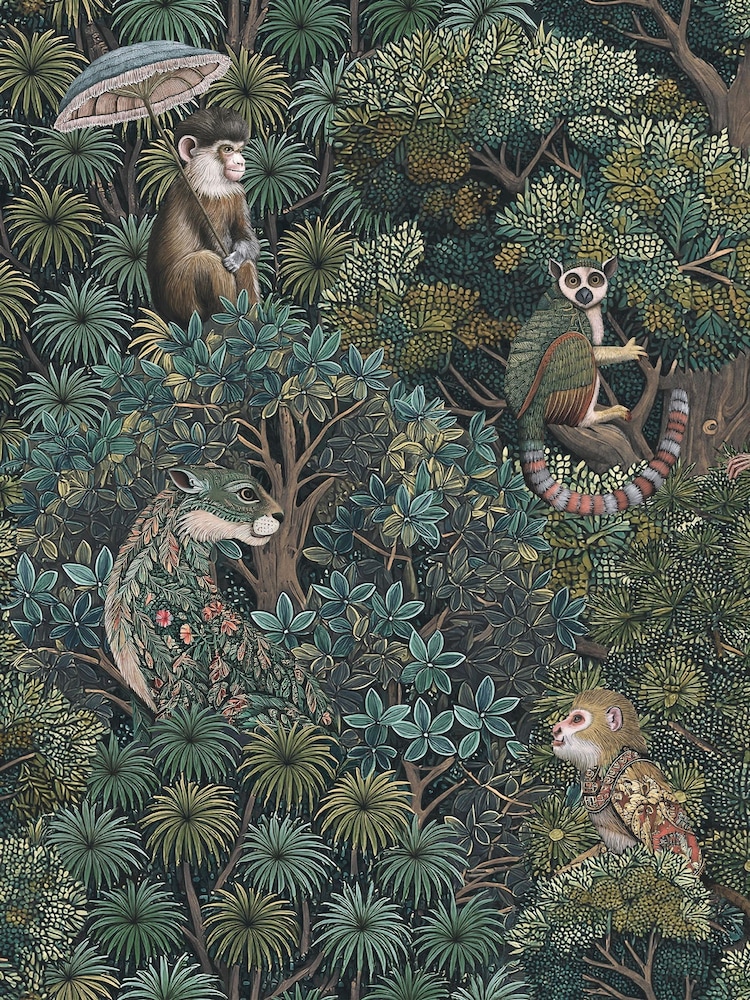 Graham & Brown Emerald Treetop Troop 10M Wallpaper - Image 2 of 3