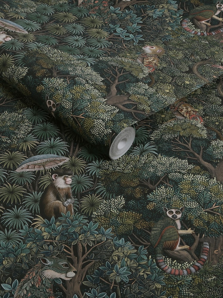 Graham & Brown Emerald Treetop Troop 10M Wallpaper - Image 3 of 3