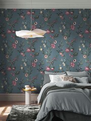 Graham & Brown Denim Allurium 10M Wallpaper - Image 1 of 3