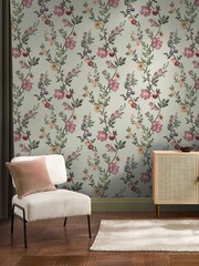 Graham & Brown Sage Allurium 10M Wallpaper - Image 1 of 3