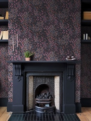 Graham & Brown Blue Pink Painterly Flora 10M Wallpaper - Image 1 of 3