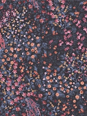 Graham & Brown Blue Pink Painterly Flora 10M Wallpaper - Image 2 of 3