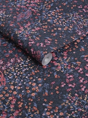 Graham & Brown Blue Pink Painterly Flora 10M Wallpaper - Image 3 of 3