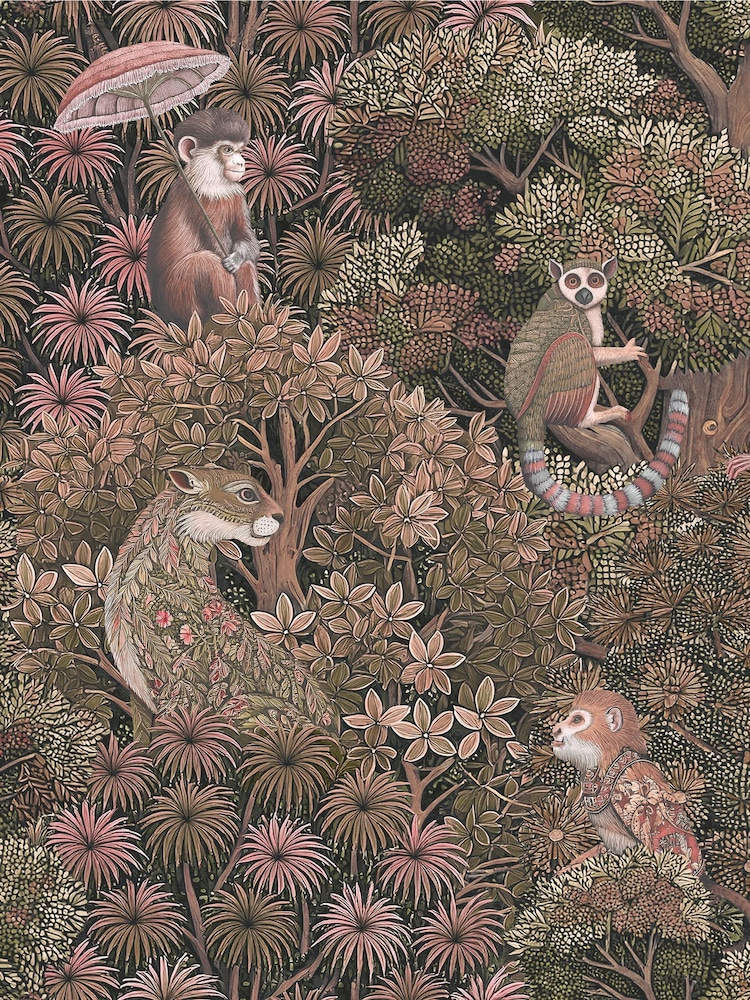 Graham & Brown Damson Treetop Troop 10M Wallpaper - Image 2 of 3