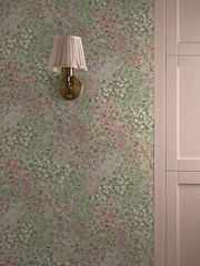 Graham & Brown Sage Painterly Flora 10M Wallpaper - Image 1 of 3