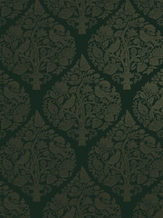 Graham & Brown Emerald Woodland Fable Damask 10M Wallpaper - Image 2 of 3