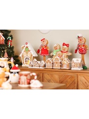 Widdop Brown Light Up Christmas Gingerbread Candy Cane House - Image 2 of 4